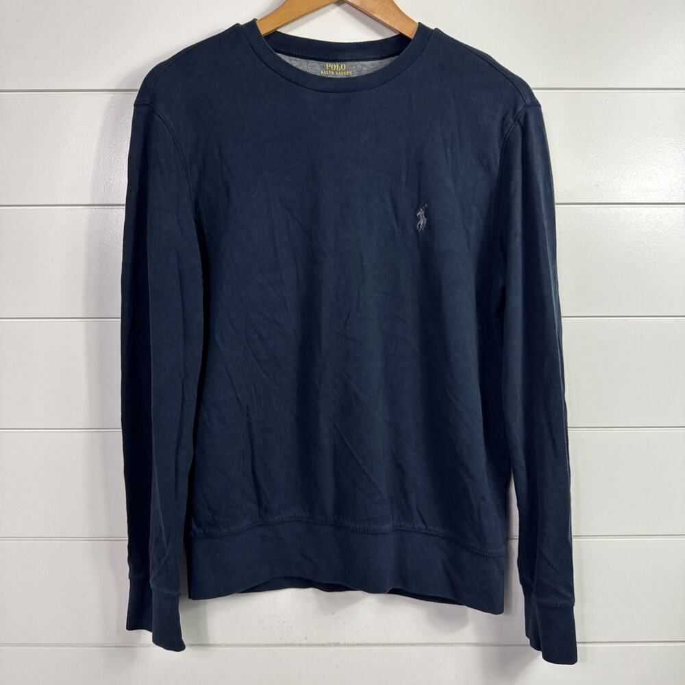 POLO Ralph Lauren Soft Cotton Crewneck Tee Shirt Navy Blue sz S